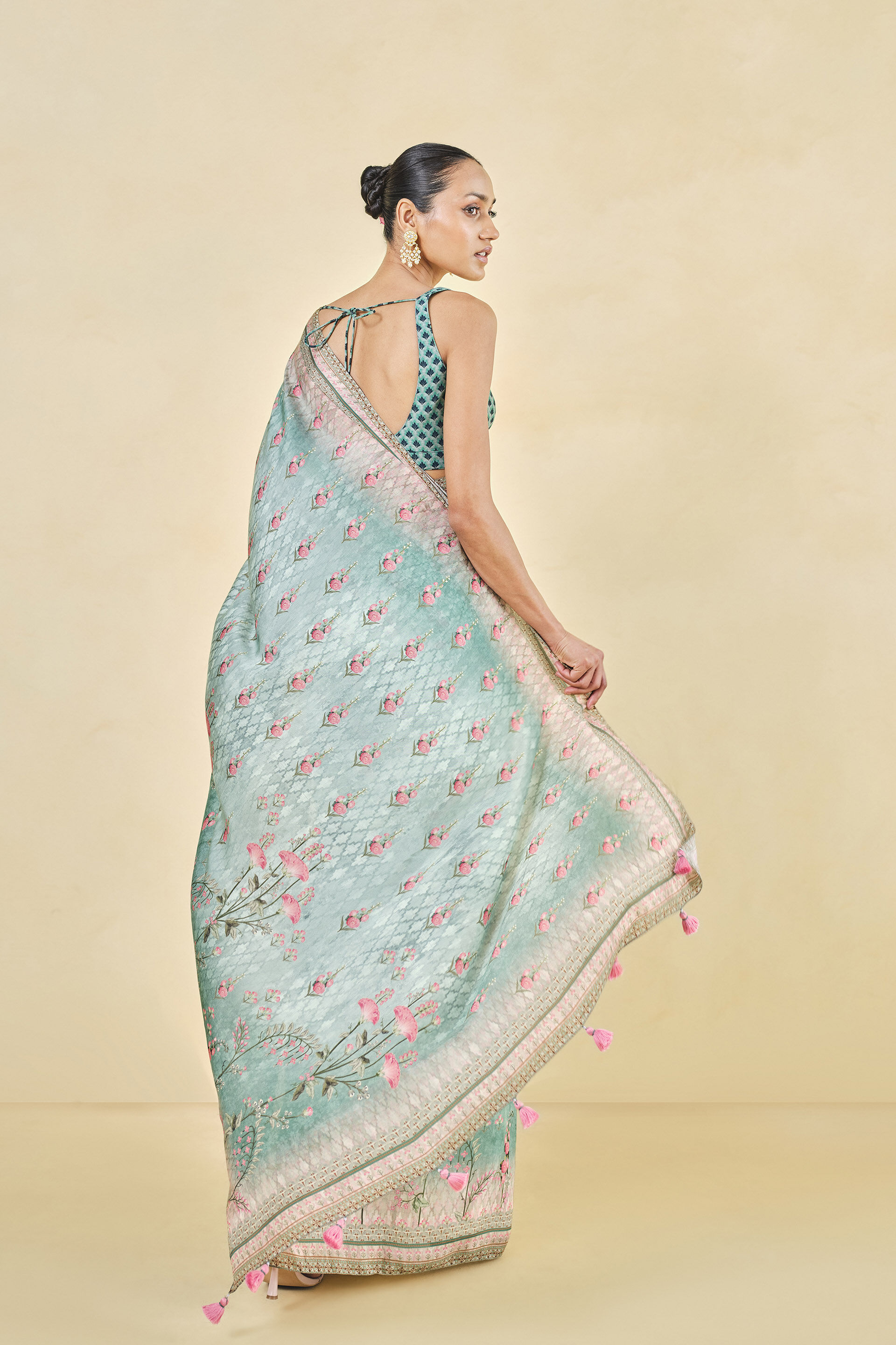 Avalon Lyocell Saree Sage Green